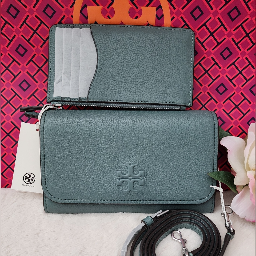 Tory Burch Teal Crossbody Wallet
